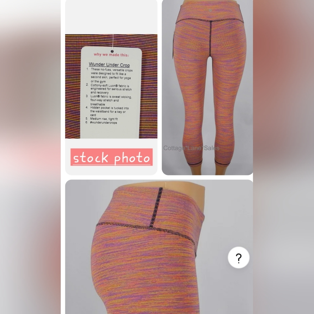 Lululemon size 8 wunder under crop